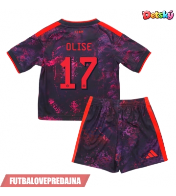 Lacne Dětský Futbalové dres Bayern Munich Michael Olise #17 2026-27 Krátky Rukáv - Tretina (+ trenírky)